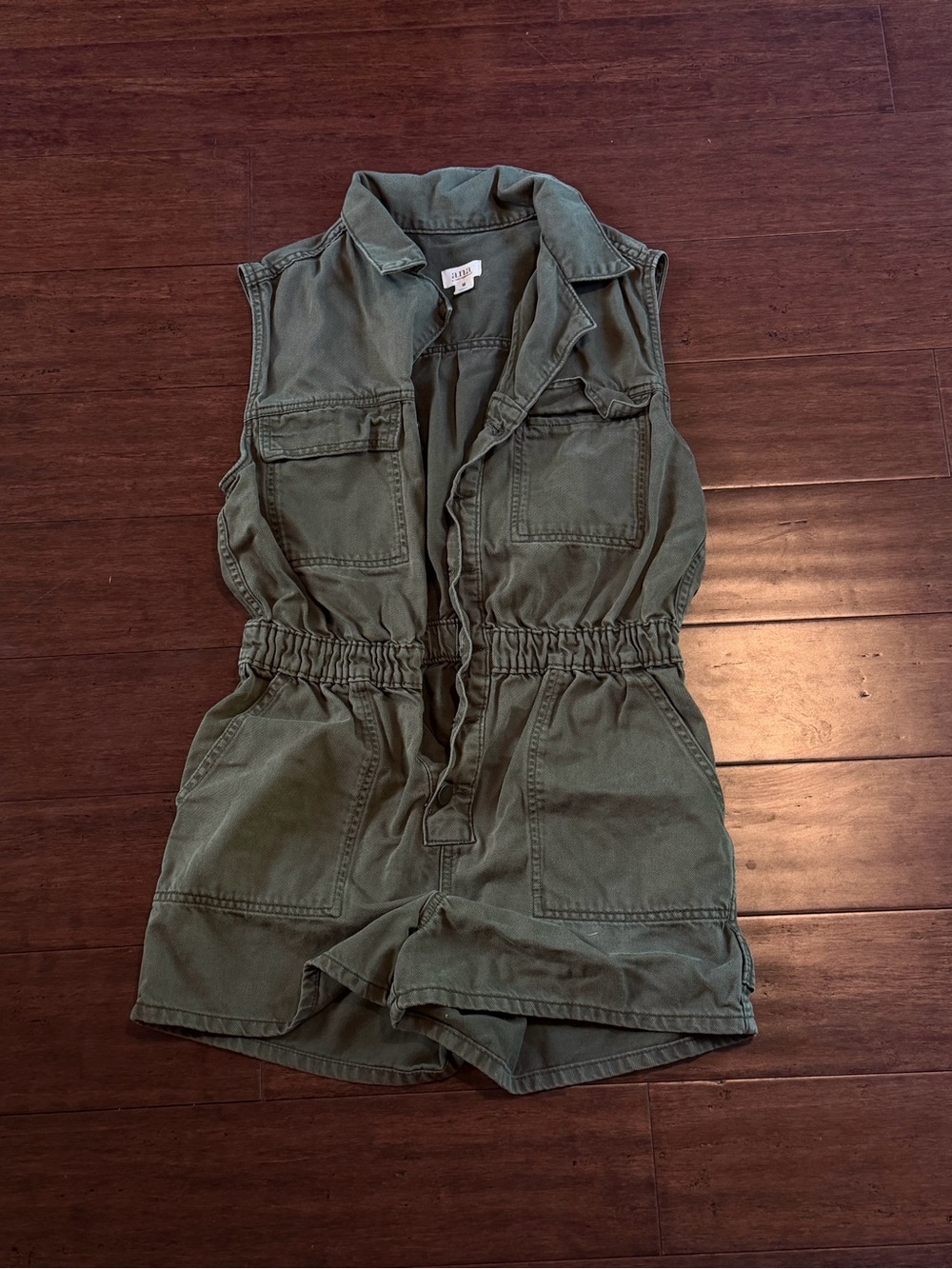 a.n.a Olive Green Sleeveless Romper